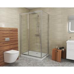 Душевое ограждение GROSSMAN 120x80x200 см, прозрачное стекло, профиль хром, левое, прямоугольное/угловое, одна дверь раздвижная