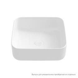 Раковина IDDIS Bridge 39х39х13 см, накладная, квадратная, керамическая/фарфоровая, цвет белый матовый, без отверстия под смеситель, без слив-перелива, умывальник