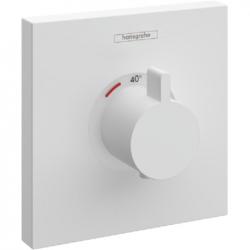 Смеситель для душа Hansgrohe ShowerSelect HighFlow, термостатический, скрытого монтажа, настенный, без излива/шланга/лейки, латунь, цвет белый матовый