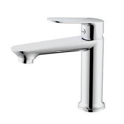 Смеситель для раковины/умывальника Splenka S41.10 однорычажный, неповоротный, фиксированный излив, длина 126 мм, высота 110 мм, латунь, цвет хром