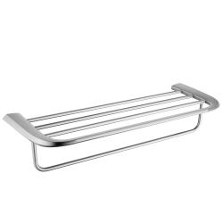 Полка ABBER Nord одинарная, 600 мм настенная, нержавеющая сталь, прямоугольная, для полотенец, в ванную/туалет/душевую кабину, цвет сатин AA1554SP