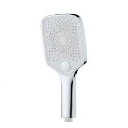Лейка душевая Melodia Luxe 130х105 мм ручная, квадратная, 3 режима, хром, ABS пластик, для душа/ванной MKP26314BL
