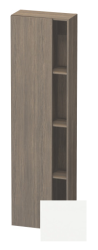 Пенал Duravit DuraStyle, 50x24x180 см, подвесной, (левый), с дверцей, с закрытыми/открытыми полками, цвет: дуб терра/белый матовый, в ванную комнату