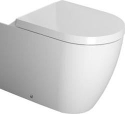 Чаша для унитаза-компакт Duravit ME by Starck 37х65х41,5 см, напольная, цвет белый, санфарфор, овальная, горизонтальный (прямой) выпуск, под компакт бачок, ободковая, без сиденья, для туалета/ванной комнаты