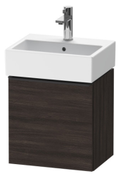 Тумба под раковину Duravit D-Neo, 43,4х32,2х44 см, подвесная, с распашной дверцей, ДСП, цвет: каштан темный, шкафчик навесной, прямоугольная, левая, в ванную комнату