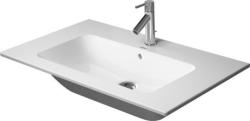 Раковина DURAVIT ME by Starck, WonderGliss 83х49х18 см, подвесная, прямоугольная, санфарфор, цвет белый, с 2 отверстиями под смеситель, антигрязевое покрытие, слив/перелив