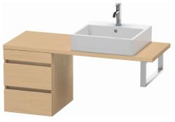 Тумба/шкафчик для консоли/столешницы Duravit DuraStyle под раковину 40х54,8х51,2 см, подвесная, ДСП, цвет: натуральный дуб, 2 выдвижных ящика, прямоугольная
