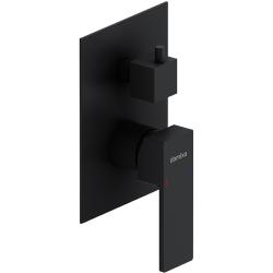 Смеситель для душа Damixa Gala, встраиваемый, однорычажный, керамический, без излива, латунь, комплект, цвет черный матовый, для душа