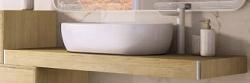 Консоль Cezares Tavolone для раковины 120х43х8 см, подвесная, цвет дуб табак, МДФ, прямоугольная, правая/левая, правосторонняя/левосторонняя/универсальная, в ванную комнату