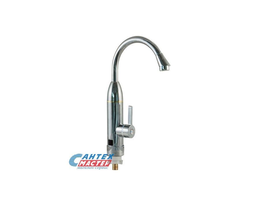 Кран водонагреватель Unipump BEF-016-03 проточный, электрический, настенный, вертикальный, 3.0 квт, 310х250х120, 220в (цвет хром) с нижней подводкой