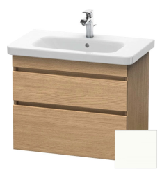 Тумба под раковину для консоли/столешницы Duravit DuraStyle 80х47,8х51,2 см, подвесная, ДСП, цвет: дуб европейский/белый матовый, 2 выдвижных ящика, прямоугольная