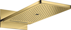 Верхний душ AXOR ShowerSolutions 250/580 3jet, настенный монтаж, прямоугольный, с 3 режимами, размер 58х26 см, металлический, цвет: полированная медь, для душа/ванной