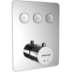 Смеситель для душа Excellent Krotos, термостатический, встраиваемый, керамический, без излива, латунь, без душевого комплекта, цвет хром