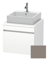 Тумба/шкафчик для консоли/столешницы Duravit DuraStyle под раковину 60х54,8х51,2 см, подвесная, ДСП, цвет: белый матовый/базальт, 1 выдвижной ящик, прямоугольная