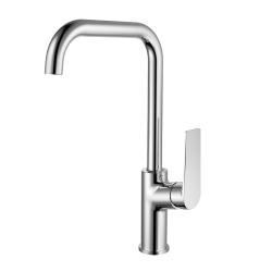 Смеситель для кухни/мойки Knotlor Muse однорычажный, поворотный, Г-излив высокий, длина излива 204 мм, латунь, цвет хром