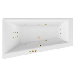 Ванна Excellent Sfera Slim SMART, 170х100 см, акриловая, цвет- белый, (с гидромассажем), с каркасом, асимметричная, левосторонняя, левая, приставная/встраиваемая