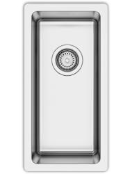 Мойка кухонная Longran Ultra, 22х40х18,5 см, врезная/под столешницу, нержавеющая сталь, прямоугольная, цвет нержавеющая сталь, без отверстия под смеситель, без крыла, без слив-перелива, врезная в столещницу, для кухни