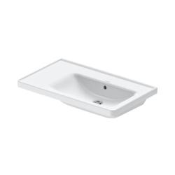 Раковина DURAVIT DuraStyle WonderGliss 80х48х12,5 см, подвесная, прямоугольная, санфарфор, цвет белый, без отверстия под смеситель, антигрязевое покрытие, слив/перелив