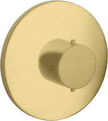 Вентиль Axor Starck 1/2", 3/4" запорный, скрытого монтажа, настенный, круглый, латунь, цвет: шлифованная медь, керамический, встраеваемый/встроенный, для встраиваемых систем