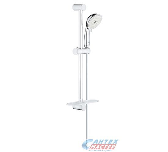 Душевой гарнитур Grohe New Tempesta Rustic с 4-режимной лейкой и полочкой хром 27609001