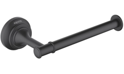 Держатель для туалетной бумаги Aquatek Классик без крышки, цвет матовый черный, настенный, латунь, форма округлая, для туалета/ванной