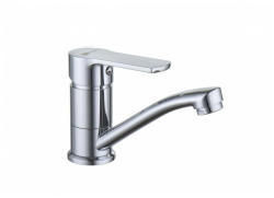 Смеситель для раковины Lemark Plus Grace однорычажный, поворотный, керамический, с низким изливом, высота излива 7,2 см, латунь, покрытие хром, цвет хром