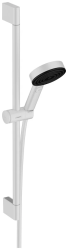 Душевой набор 650 Hansgrohe Pulsify Select S 105 3jet Relaxation EcoSmart, комплект: ручной душ/ползунок/душевая штанга/шланг для душа, пластик, цвет матовый белый, наружного монтажа