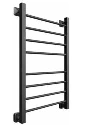 Полотенцесушитель Двин S plaza 80/50, водяной (К3 квадрат графит), универсальное подключение, нержавеющая сталь, настенный, форма лесенка, цвет графит, к отоплению и ГВС, для отопления, обогрева в ванной