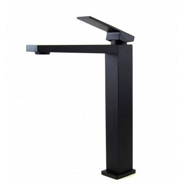 Смеситель для раковины Webert Pegaso однорычажный, высокий, неповоротный, длина 175 мм, латунь, цвет черный