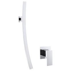 Смеситель для раковины/умывальника ABBER Daheim настенный/скрытого монтажа, однорычажный, неповоротный, латунь, цвет хром AF8209