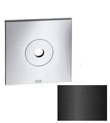 Розетка/панель для верхнего душа Axor Citterio декоративная, настенная/потолочная, 17х17 см, наружнего монтажа, металл, квадратная, цвет: шлифованный черный хром, для держателя верхнего душа/потолочного подсоединения