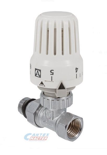 Комплект клапан с головкой термостатической VALTEC прямой 1/2" VT.048.N.04
