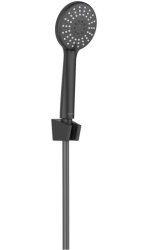 Душевой гарнитур Aquatek Бетта комплект: ручной душ/шланг для душа/держатель для душа, пластик, цвет матовый черный, наружного монтажа, настенный, для душа/ванной