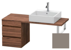 Тумба/шкафчик для консоли/столешницы Duravit DuraStyle под раковину 40х54,8х51,2 см, подвесная, ДСП, цвет: орех темный/базальт, 2 выдвижных ящика, прямоугольная