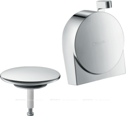 Излив для ванны Hansgrohe Exafill S (внешняя часть), настенный/на ванну, неповоротный, латунный, цвет хром, круглый, длина излива 3,6 см, встраиваемый/встроенный, для смесителя/ванны/ванной/душевой