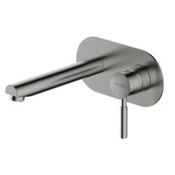 Смеситель для раковины/умывальника WasserKRAFT Wern, встраиваемый, однорычажный, неповоротный, керамический, длина излива 191 мм, латунь, цвет никель