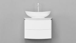 Тумба под раковину Velvex Luna 60, 600х474х455 мм, подвесная, цвет белый, 2 выдвижных ящика, подходит раковина Velvex 7138, правая/левая, правосторонняя/левосторонняя/универсальная, в ванную комнату