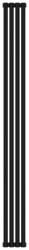 Радиатор отопления Сунержа Эстет-11 1800х180 4 секции, цвет матовый чёрный, универсальное подключение, нержавеющая сталь, трубчатый