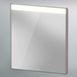 Зеркало Duravit Brioso, 62х70х3,5 см с LED/ЛЕД-подсветкой, прямоугольное, подвесное/настенное, цвет рамы: дуб терра, настенный выключатель, для ванной