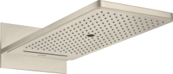 Верхний душ AXOR ShowerSolutions 250/580 3jet, настенный монтаж, прямоугольный, с 3 режимами, размер 58х26 см, металлический, цвет: шлифованный никель, для душа/ванной