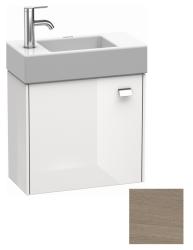 Тумба под раковину Duravit Brioso, 48,4х33,9х44,2 см, подвесная, с распашной дверцей, ДСП, цвет: сосна терра/хром, шкафчик навесной, прямоугольная, левая, в ванную комнату