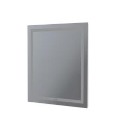 Зеркало IDDIS Zodiac, 60х70 см, с LED/ЛЕД-подсветкой, прямоугольное,  с антизапотеванием, выключатель механическйий, вертикальное, для ванны, навесное/подвесное/настенное