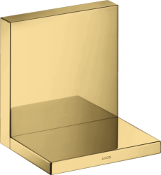 Полка Axor ShowerSolutions, короткая, размер 12х12 см, настенная, цвет полированное золото, латунная, прямоугольная, подвесная, для душа/ванной