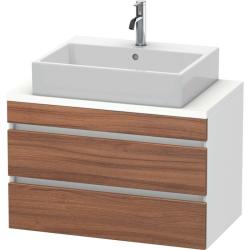 Тумба под раковину для консоли/столешницы Duravit DuraStyle 80х47,8х51,2 см, подвесная, ДСП, цвет: орех/белый матовый, 2 выдвижных ящика, прямоугольная