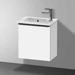 Тумба под раковину Duravit D-Neo, 41х27,4х44 см, подвесная, с распашной дверцей, ДСП, цвет: белый матовый, шкафчик навесной, прямоугольная, правая, в ванную комнату