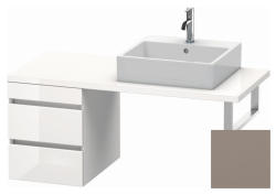 Тумба/шкафчик для консоли/столешницы Duravit DuraStyle под раковину 40х54,8х51,2 см, подвесная, ДСП, цвет: белый глянец/базальт, 2 выдвижных ящика, прямоугольная