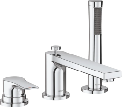 Смеситель для ванны/душа KLUDI ZENTA SL на борт ванны, однорычажный, неповоротный, длина излива 221 мм, латунь, цвет хром