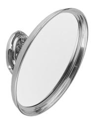 Зеркало Art&Max Barocco, косметическое/увеличительное, 20 см, без подсветки, круглое, цвет: хром, с увеличением, для ванной, настенное, наклоняемое
