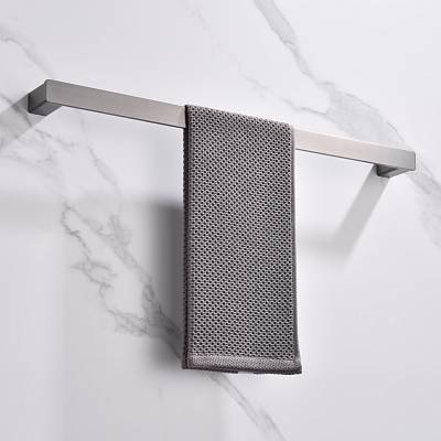 Полотенцедержатель Raglo R301.01.09, одинарный, 600 мм настенный, неповоротный, нержавеющая сталь, для полотенец в ванную/туалет/душевую кабину, цвет графит