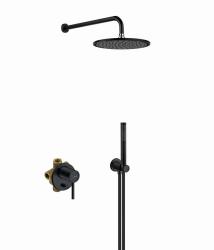 Комплект для ванны/душа KLUDI BOZZ душевой комплект, керамический, черный матовый, 7 в 1 внутренний (скрытый монтаж) 387363976